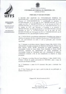 Portaria 041-GR-2013