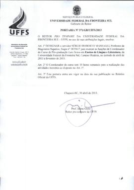 Portaria 371-GR-2013