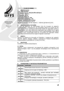 Pesquisa Mercadológica