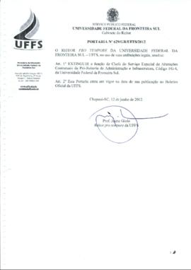 Portaria 629-GR-2012