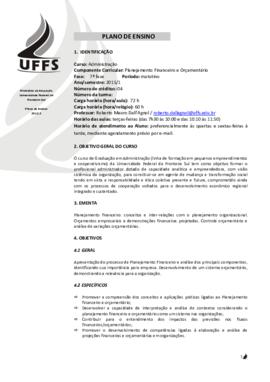 Planejamento Financeiro e Orçamentário