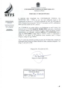 Portaria 389-GR-2012