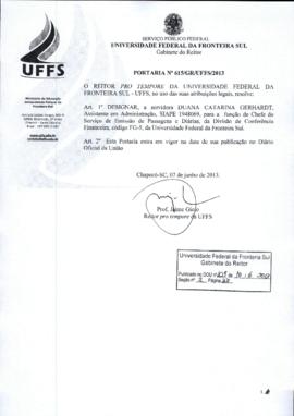 Portaria 615-GR-2013
