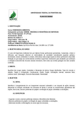 Mecânica e Resistência de Materiais