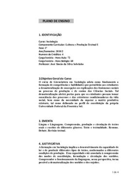 Leitura e Produção Textual I