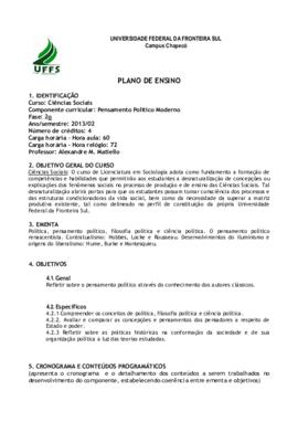 Pensamento Político Moderno