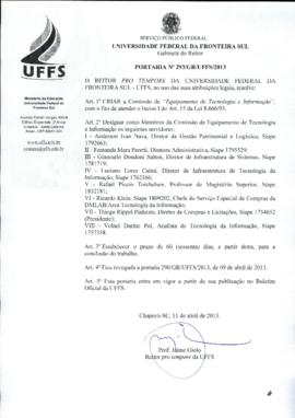 Portaria 293-GR-2013