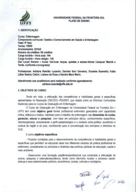 Gestão e Gerenciamento em Saúde e Enfermagem