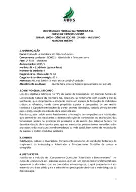 Alteridade e Etnocentrismo