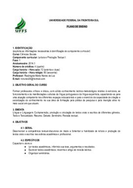 Leitura e Produção Textual I