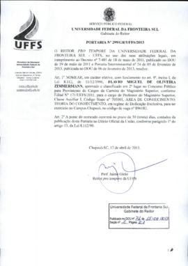Portaria 299-GR-2013