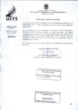 Portaria 796-GR-2012