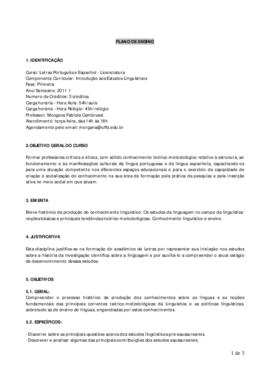 Introdução aos Estudos Linguísticos