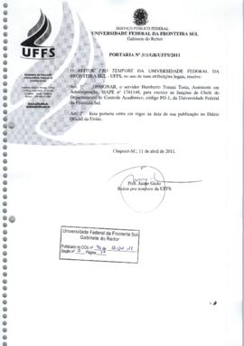 Portaria 311-GR-2011