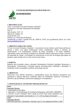 Fundamentos da Educação