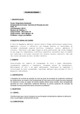 Controle de Poluição do Solo
