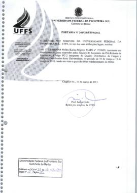 Portaria 248-GR-2011