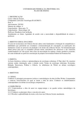 Sociologia III