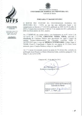 Portaria 366-GR-2012