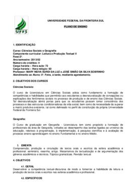 Leitura e Produção Textual II