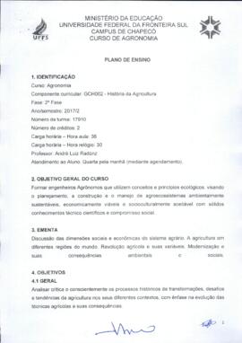 História da Agricultura