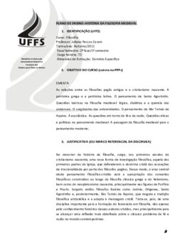 História da Filosofia Medieval