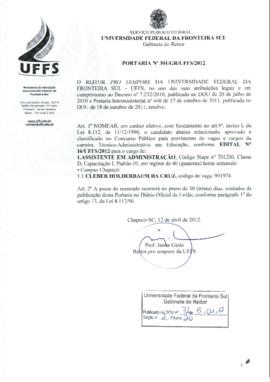 Portaria 301-GR-2012
