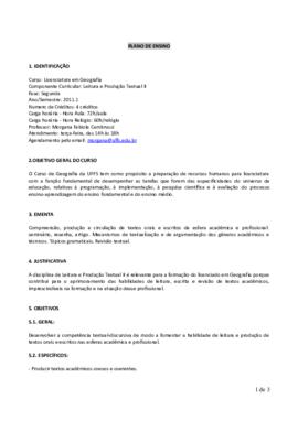 Leitura e Produção Textual II