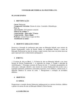 Ensino de Artes - Conteúdo e Metodologia