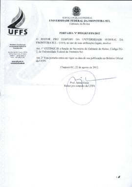 Portaria 895-GR-2012