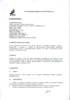 Química e Fertilidade do Solo