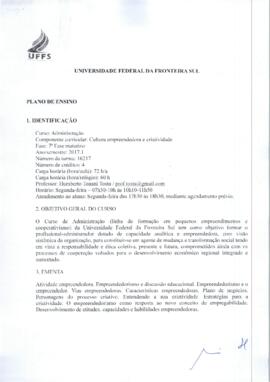 Cultura Empreendedora e Criatividade
