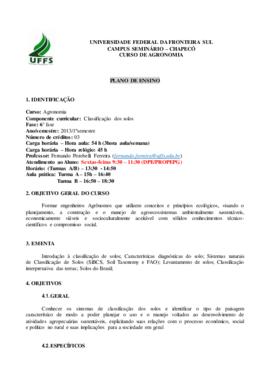 Classificação dos Solos