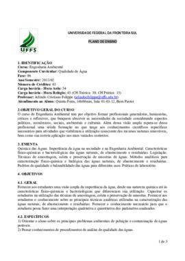 Qualidade de Água