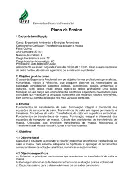 Transferência de Calor e Massa