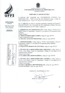 Portaria 104-GR-2012