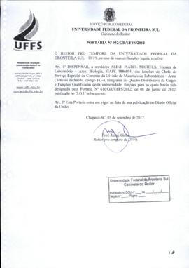 Portaria 932-GR-2012