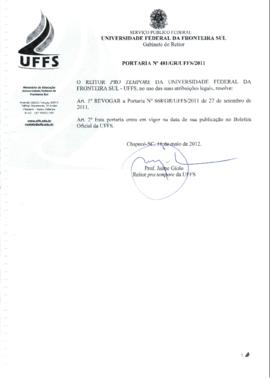 Portaria 481-GR-2012