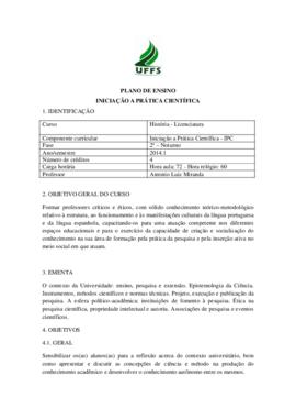 Iniciação à Prática Científica