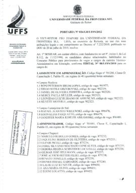 Portaria 026-GR-2012
