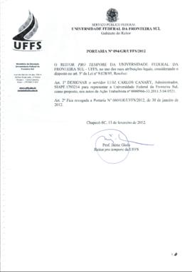 Portaria 094-GR-2012