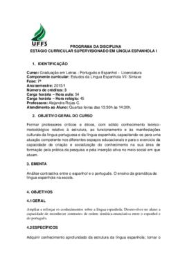 Estudos da Língua Espanhola VII
