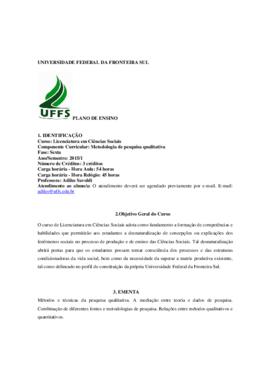 Metodologia da Pesquisa Qualitativa