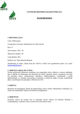 Fundamentos da Crítica Social