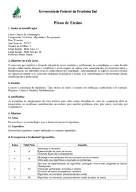 Algoritmos e Programação