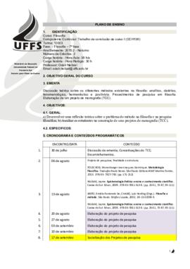 Trabalho de Conclusão de Curso I