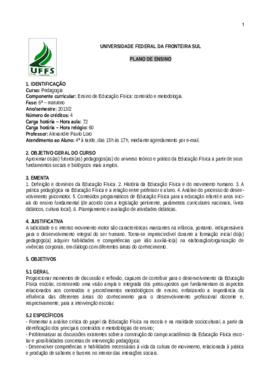 Ensino de Educação Física - Conteúdo e Metodologia