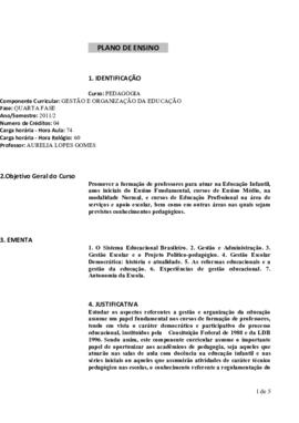 Gestão e Organização da Educação
