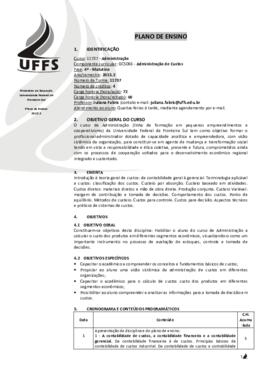Administração de Custos
