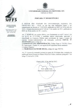Portaria 305-GR-2012